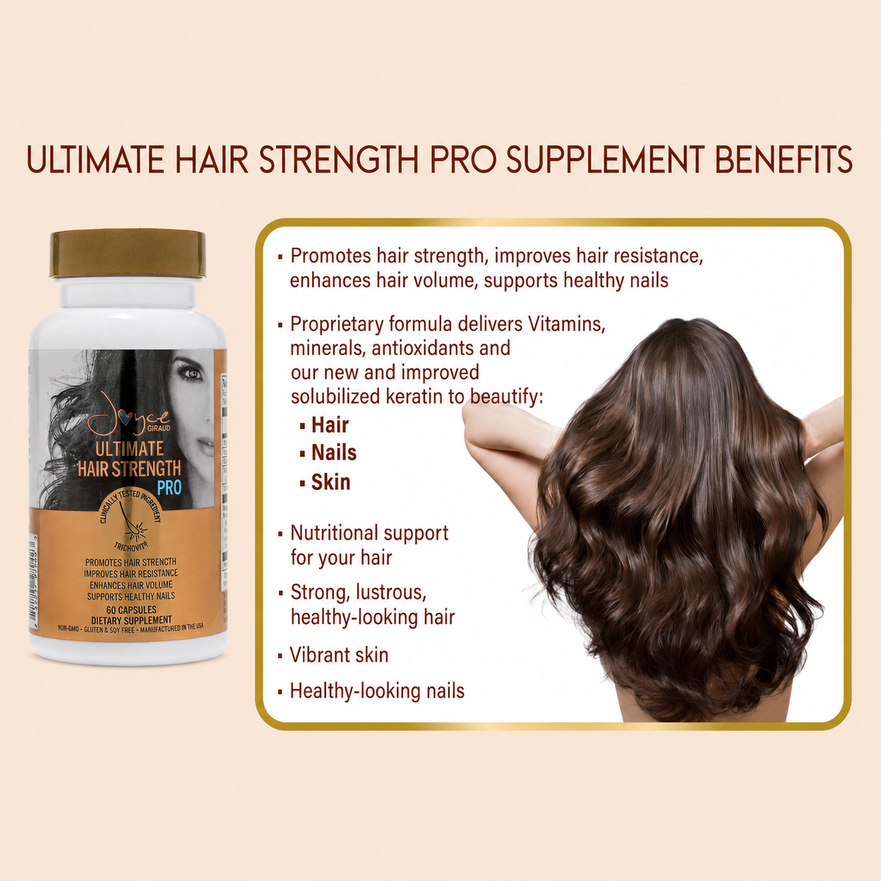 Ultimate Hair Strength PRO Supplements- 90 Days
