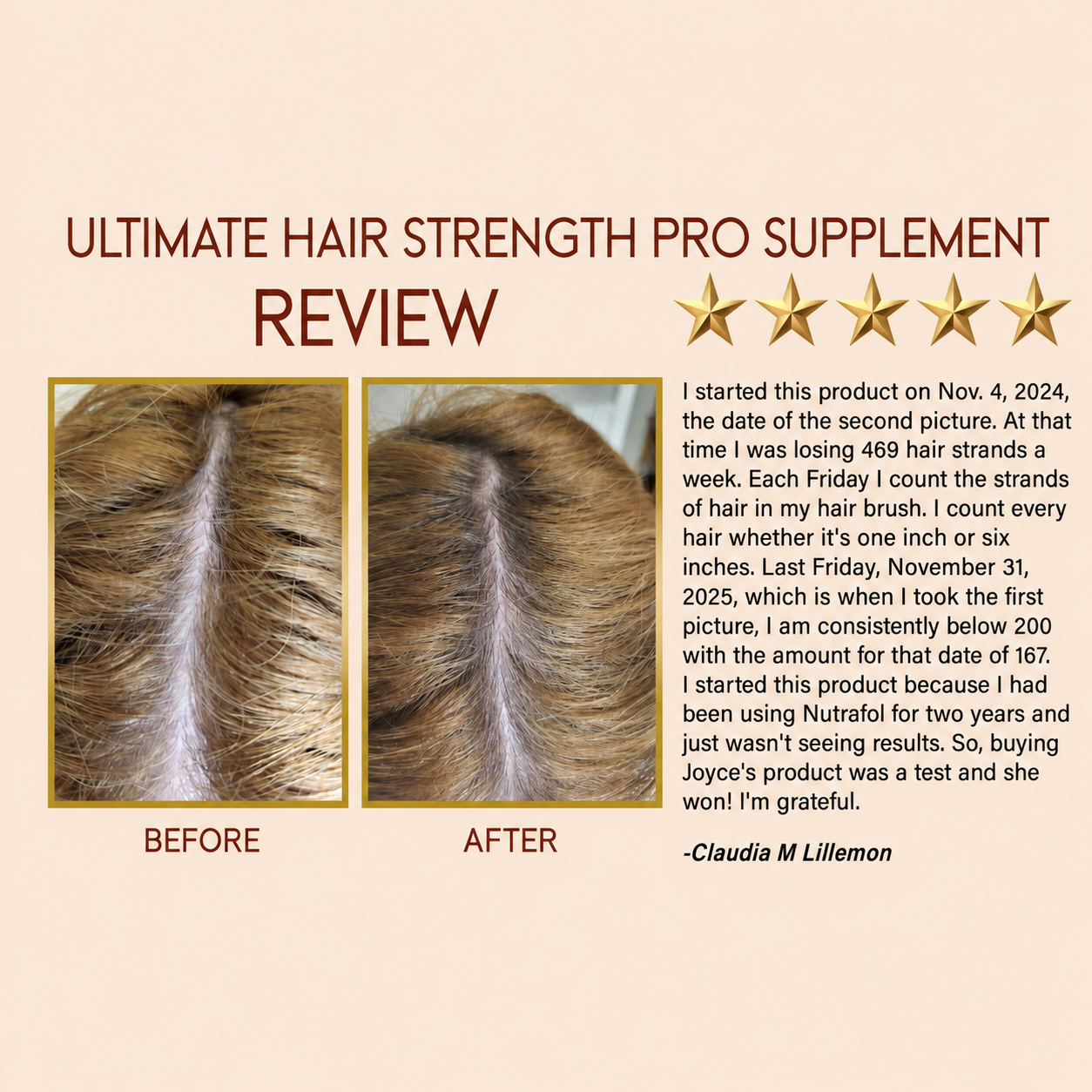 Ultimate Hair Strength PRO Supplements- 90 Days