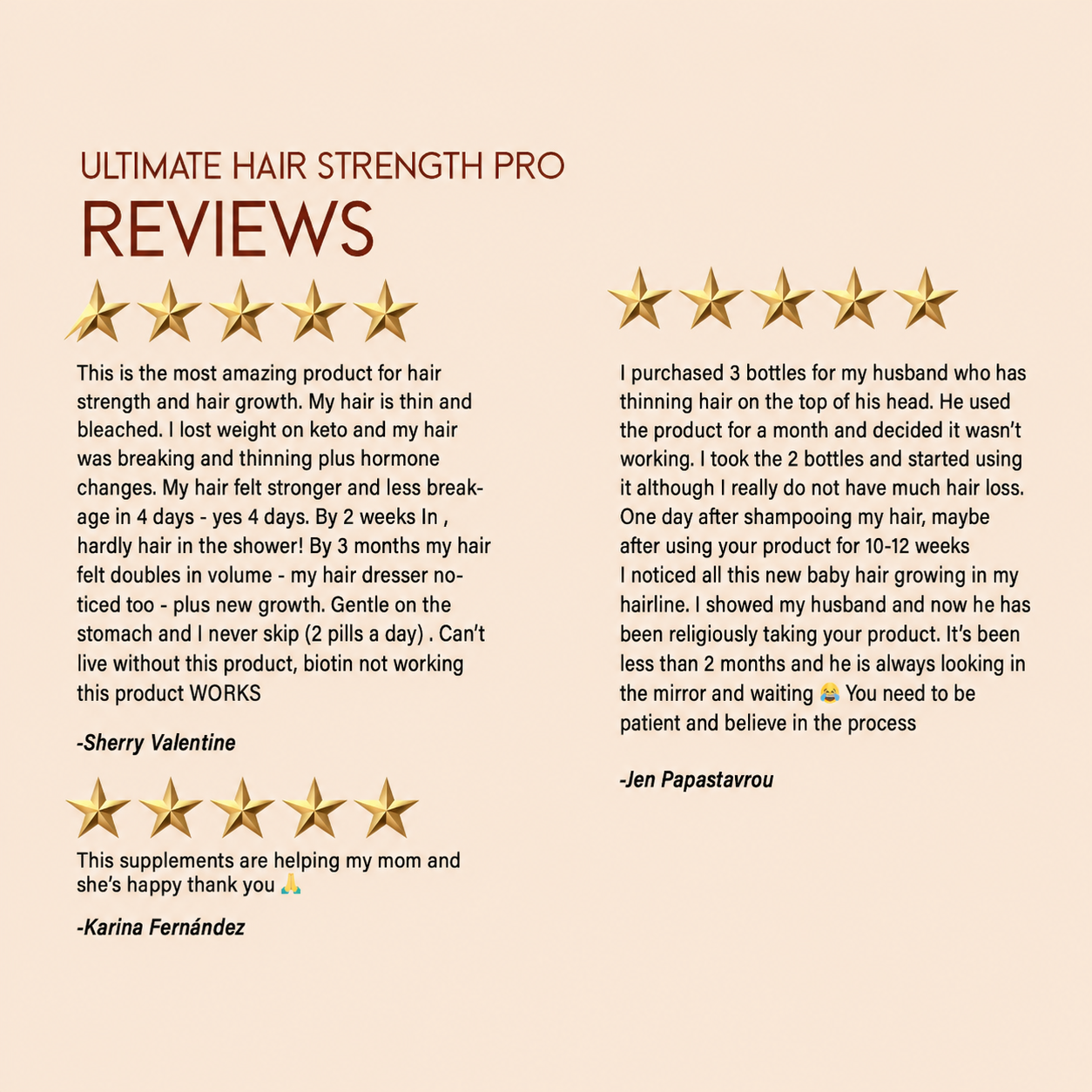 Ultimate Hair Strength PRO Supplements- 90 Days