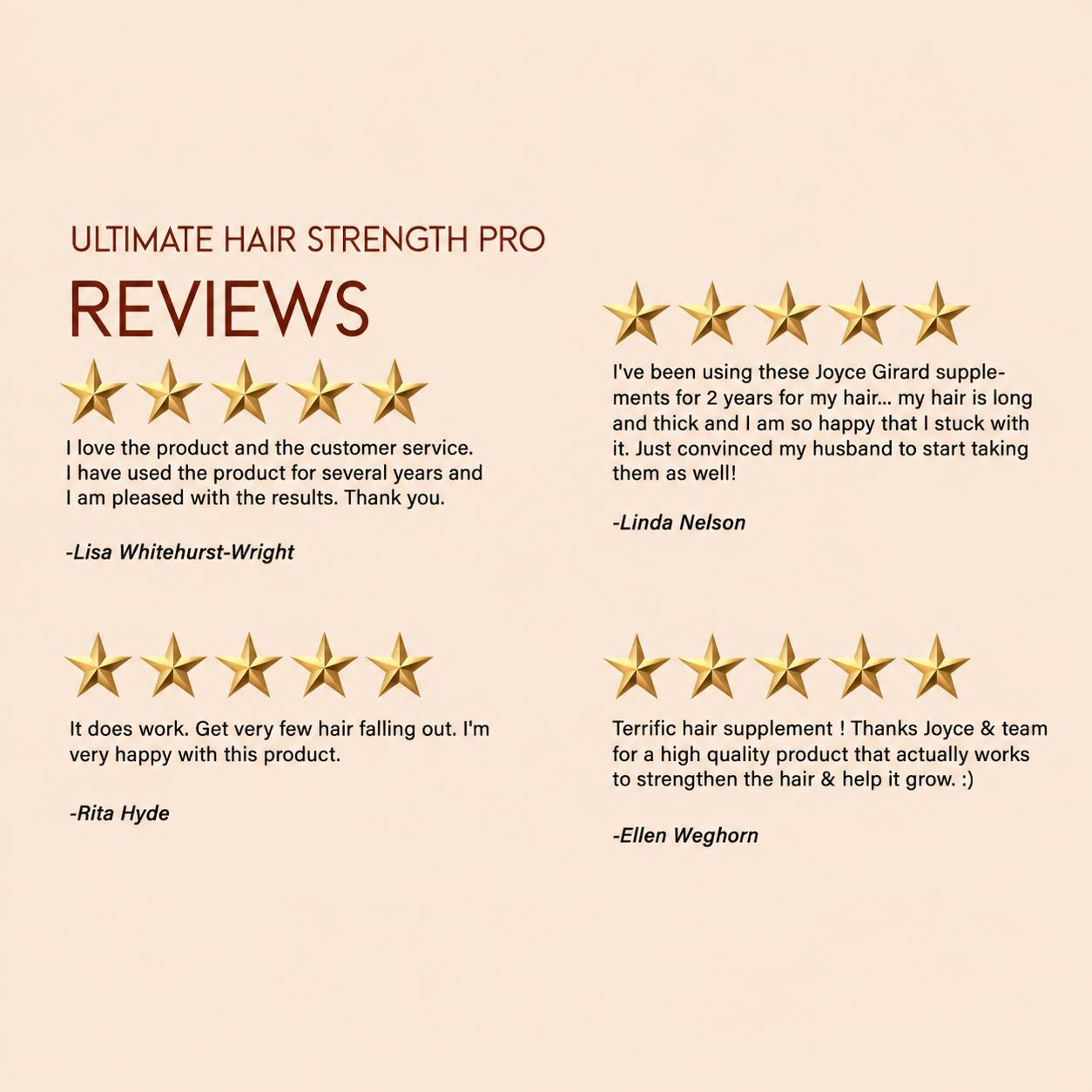 Ultimate Hair Strength PRO Supplements- 90 Days