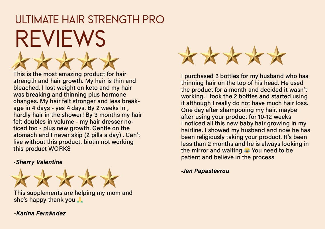 Ultimate Hair Strength PRO Supplements- 90 Days