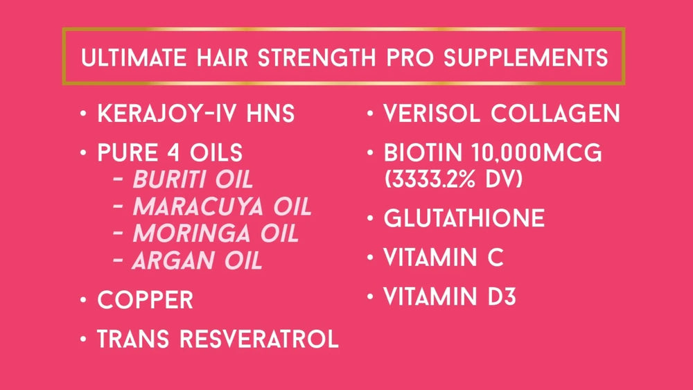 Ultimate Hair Strength PRO Supplements 30 Days